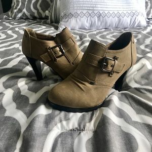 Tan ankle booties